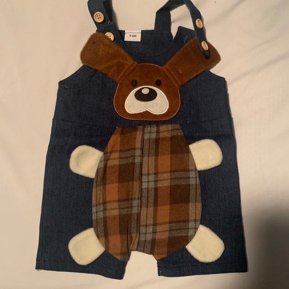 PatPat 100% cotton. 2 pcs baby clothes. Denim shorts with suspenders. - Picture 3 of 10